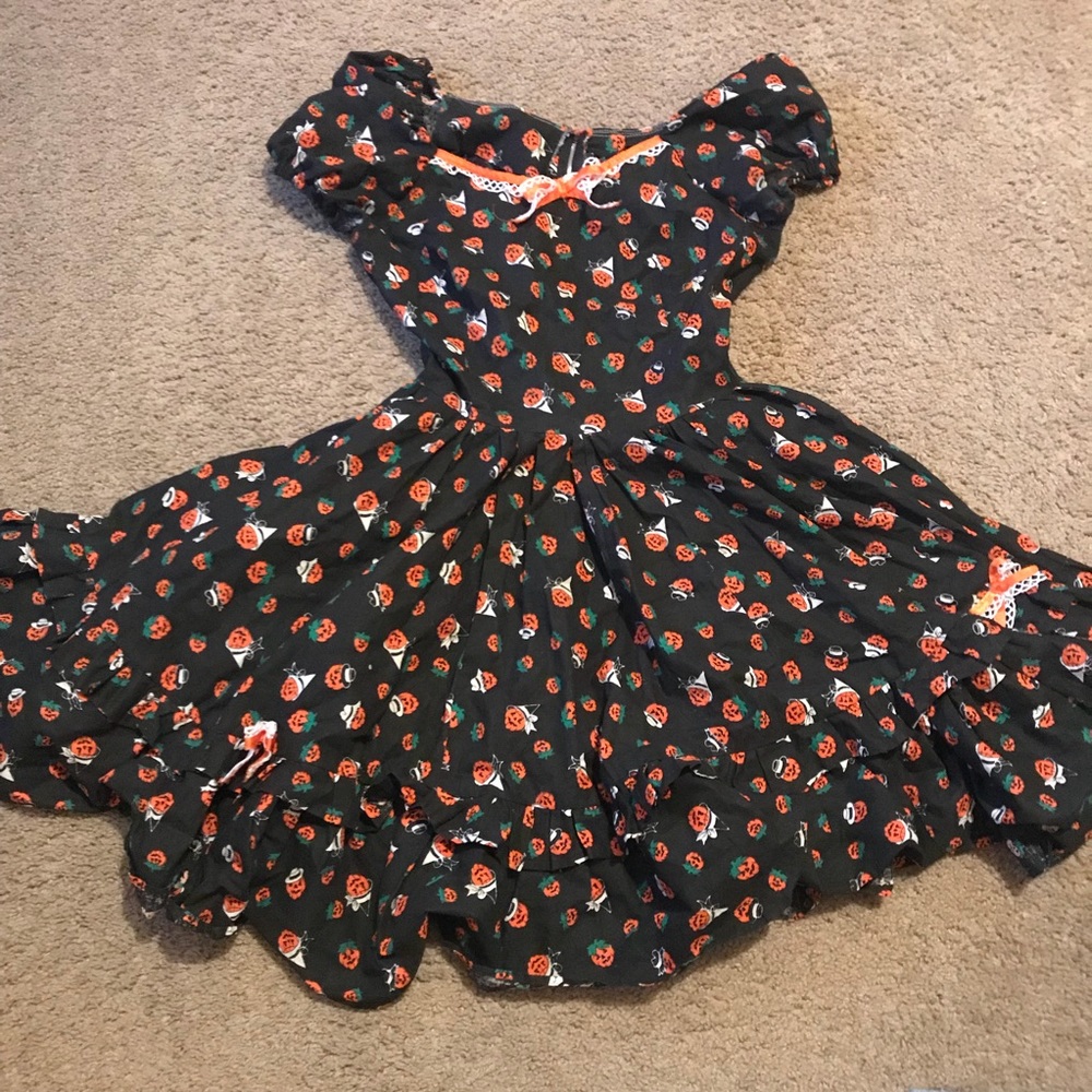 VINTAGE PUMPKIN PRINT DRESS
